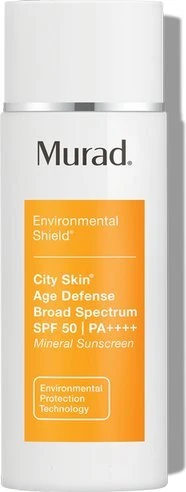 Murad Skincare Murad City Skin Age Defense Broad Spectrum SPF 50 PA++++ koreguojantis apsauginis veido kremas nuo saulės, 50 ml
