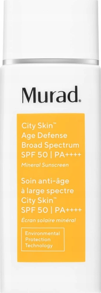 Murad Skincare Murad City Skin Age Defense Broad Spectrum SPF 50 PA++++ koreguojantis apsauginis veido kremas nuo saulės, 50 ml