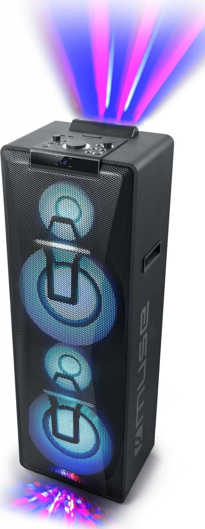 Muse | Party Box Double Bluetooth CD Speaker | M-1990 DJ | 1000 W | Bluetooth | Belaidė jungtis | Portable | Juodas