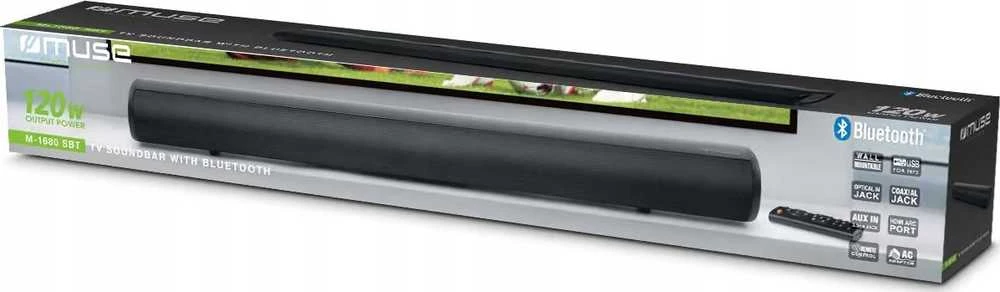 Muse TV Speaker | M-1680 SBT | 120 W | Bluetooth | Belaidė jungtis | Juodas