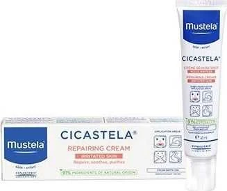 Mustela Cicastela Repairing Kreminis atkuriamasis kremas sudirgintai odai vaikams, 40 ml