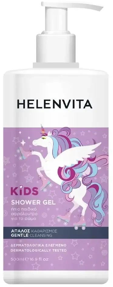 Helenvita Kids Unicorn Gentle Cleansing Dušo želė All Skin Types, 500 ml