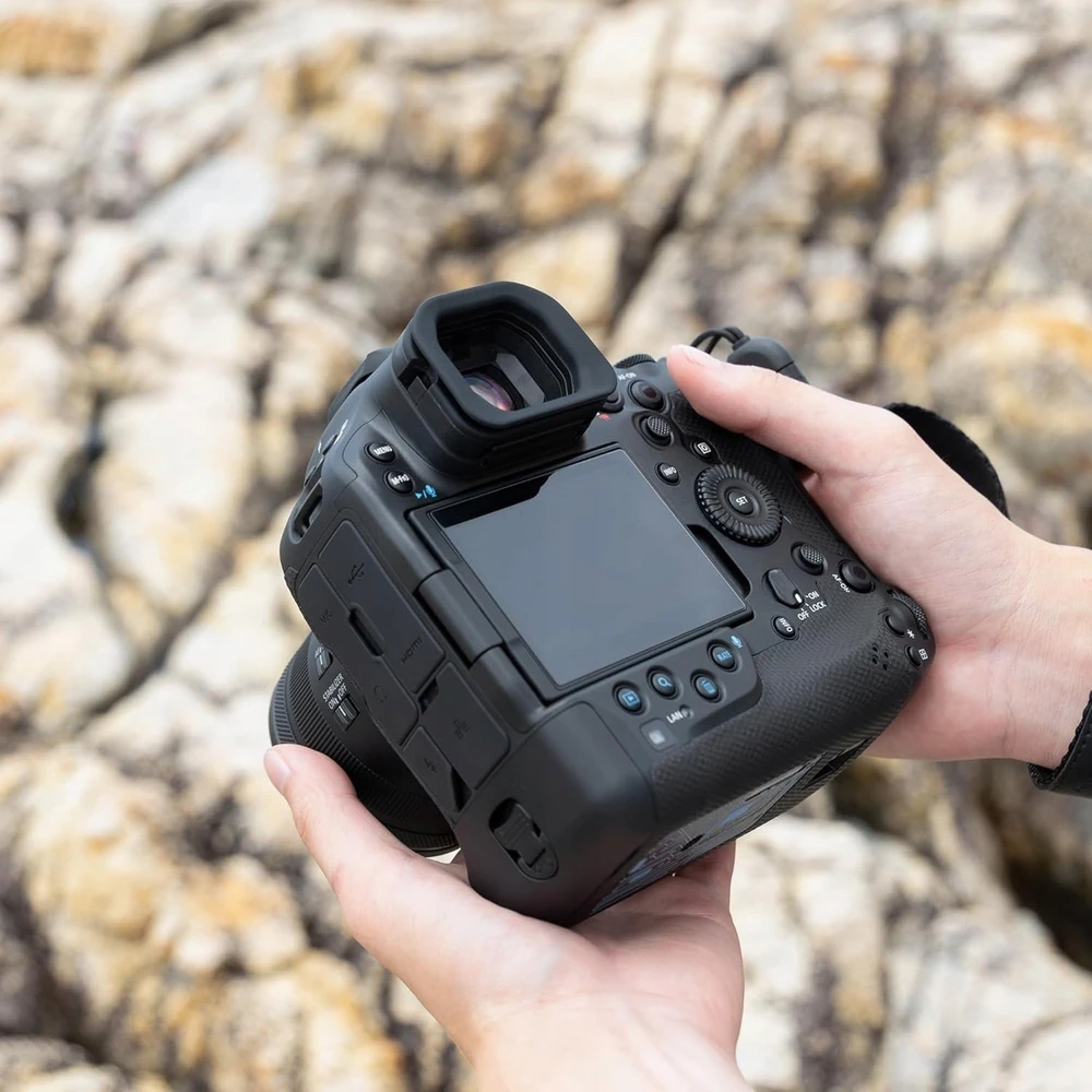 Kameros priedas - JJC EC R1 akių kaukė Canon EOS R1, minkšta silikoninė, juoda