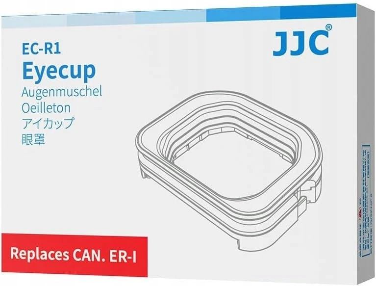 Kameros priedas - JJC EC R1 akių kaukė Canon EOS R1, minkšta silikoninė, juoda