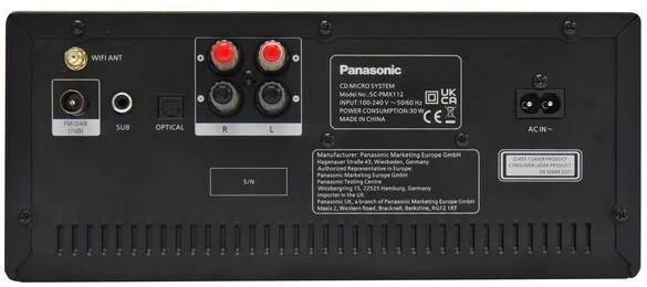 Muzikinis centras Panasonic juodas (SC-PMX112E-K)