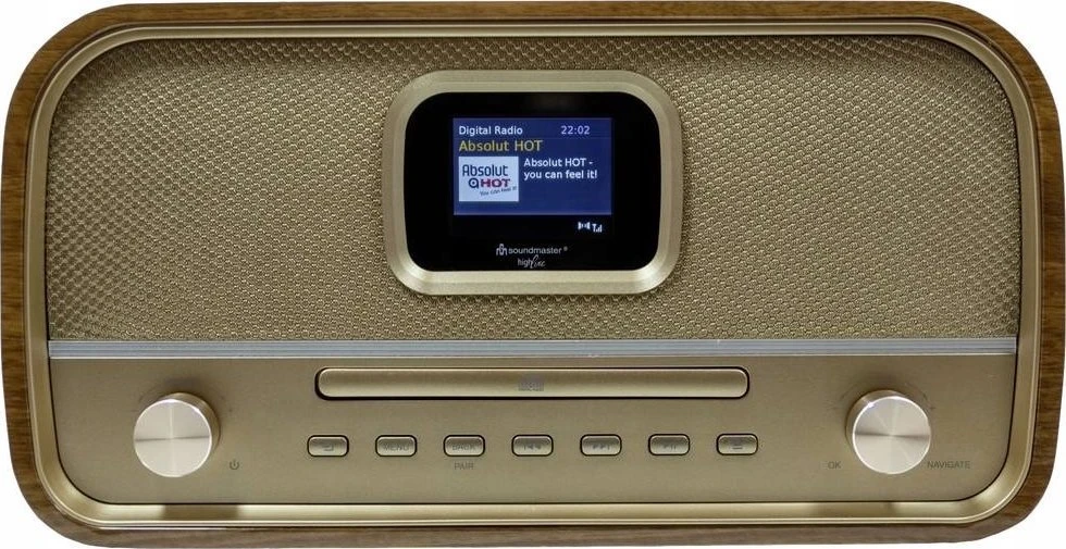 Muzikinis centras Soundmaster DAB970BR1 domowe urządzenie audio System mini domowego audio 30 W Złoto, Drewno