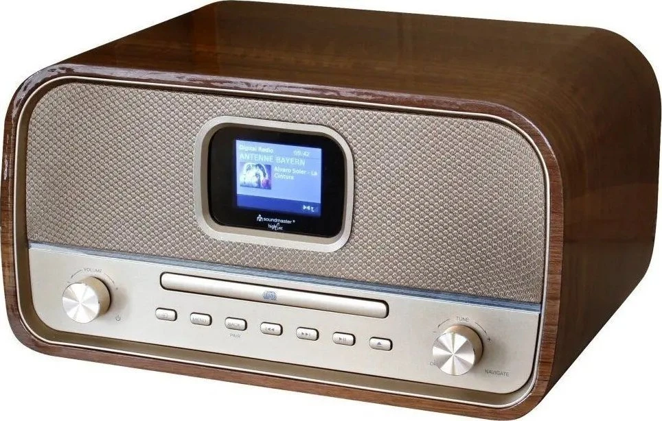 Muzikinis centras Soundmaster DAB970BR1 domowe urządzenie audio System mini domowego audio 30 W Złoto, Drewno