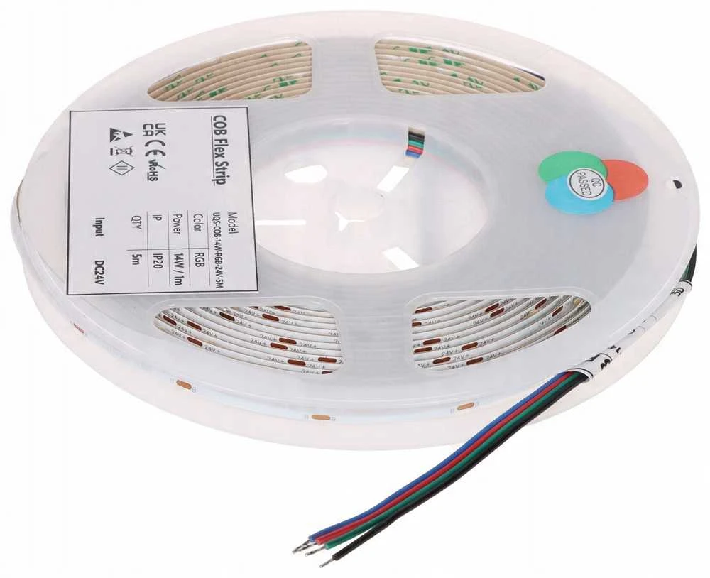 LED juosta LED-COB-24V/14W-RGB/5M MW Lighting