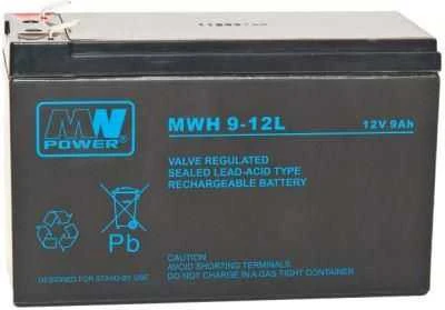 Mw Power MWPower MW 12V 9Ah F2(250) AGM akumuliatorius, 6-9 metai