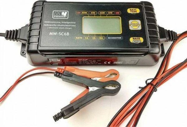 Lean Cars Įkroviklis su LCD ekranu 12V I 24V