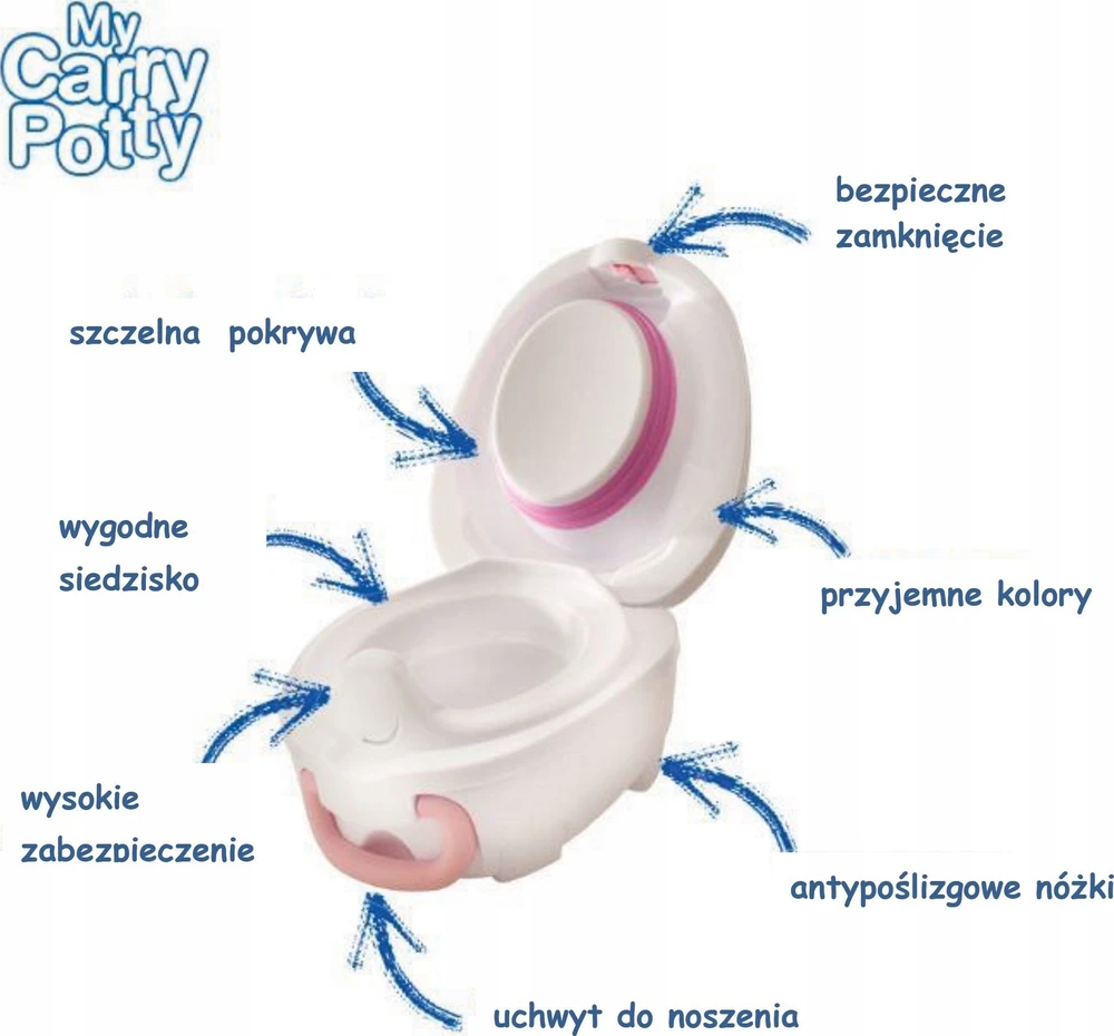 Mokomasis nešiojamas naktipuodis My Carry Potty, katytė, rožinės spalvos