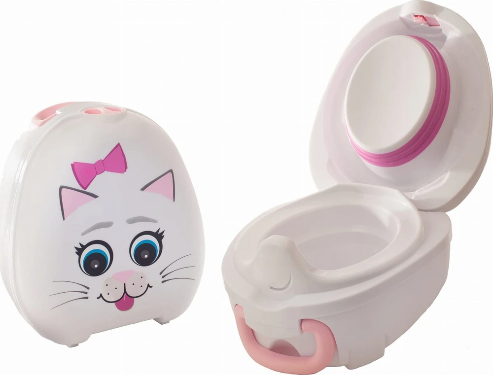 Mokomasis nešiojamas naktipuodis My Carry Potty, katytė, rožinės spalvos
