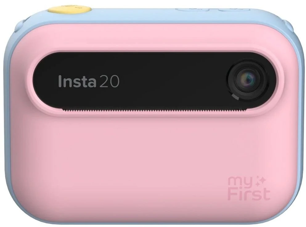 „myFirst Camera Insta 20“ – momentinis fotoaparatas su spausdintuvu ir etikečių spausdinimo funkcija, 3 colių „Full HD IPS“ ekranu ir dvigubu 16 MP objektyvu (cukraus vatos mišinys)