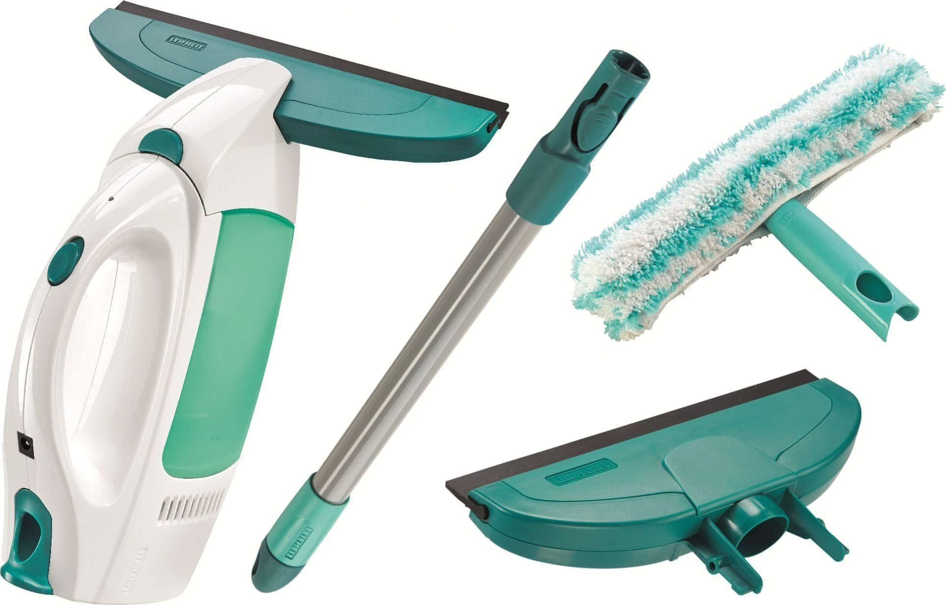 Leifheit Window vacuum cleaner, Baltas/žalias, Cordless