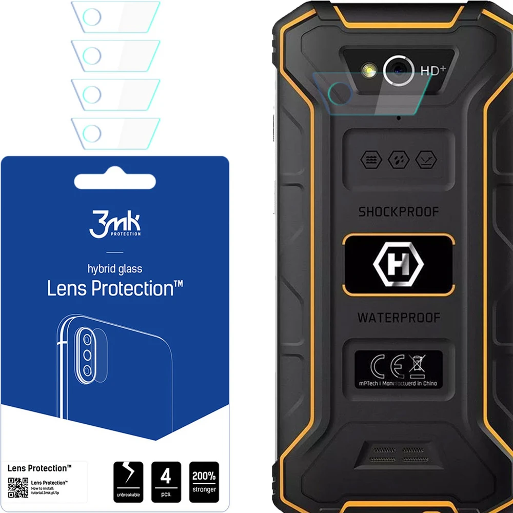 3Mk apsauginis hibridinis stiklas, skirtas „MyPhone Hammer Energy 2“ 3mk objektyvo apsaugos kameros objektyvui