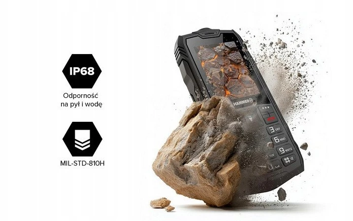 Mobilusis telefonas MyPhone Hammer Rock LTE, 2,4", 48/128MB, juodas