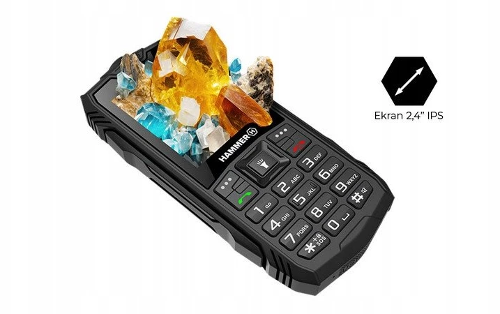 Mobilusis telefonas MyPhone Hammer Rock LTE, 2,4", 48/128MB, juodas