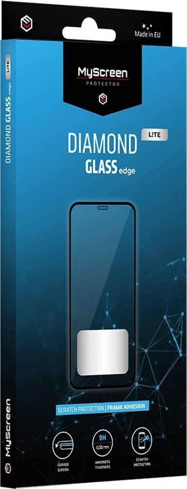 „MyScreen MS Diamond Glass Edge Lite FG“ Motorola Moto G14 4G/G54 5G/G34/G54 Power juodos spalvos „Full Glue“