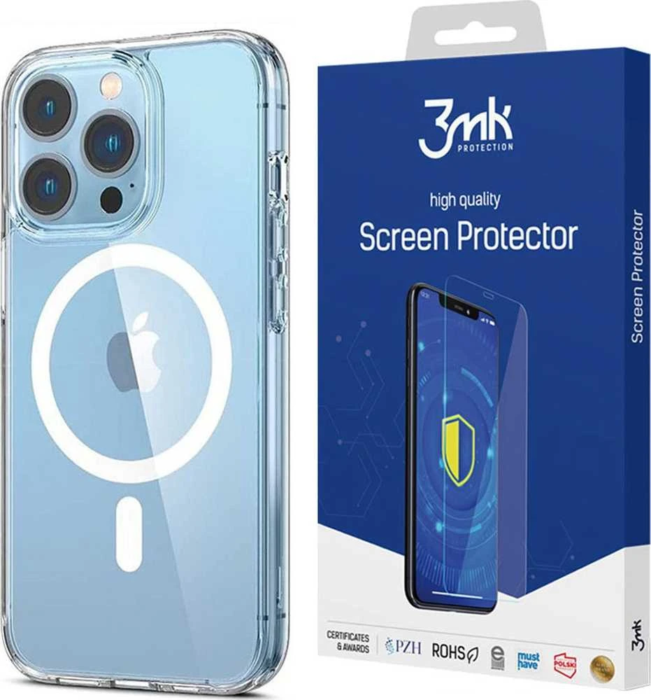 MyScreen Originalus „iPhone 12 PRO MAX“ dėklas, skaidrus „Mag“ dangtelis (STR), suderinamas su „MagSafe“ permatomu dangteliu.