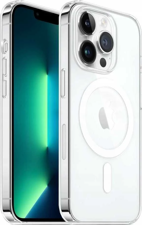 MyScreen Originalus „iPhone 13 PRO“ dėklas, skaidrus „Mag“ dangtelis (STR), suderinamas su „MagSafe“ permatomu dangteliu.