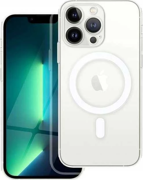 MyScreen Originalus „iPhone 15 PRO MAX“ dėklas, skaidrus „Mag“ dangtelis (STR), suderinamas su „MagSafe“ permatomu dangteliu.