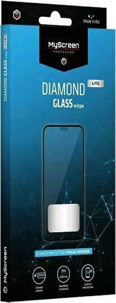 Apsauginis stiklas telefonui 5D Moto E22 / E22S MyScreen DIAMOND GLASS LITE edge Full Glue juodos spalvos krašteliu