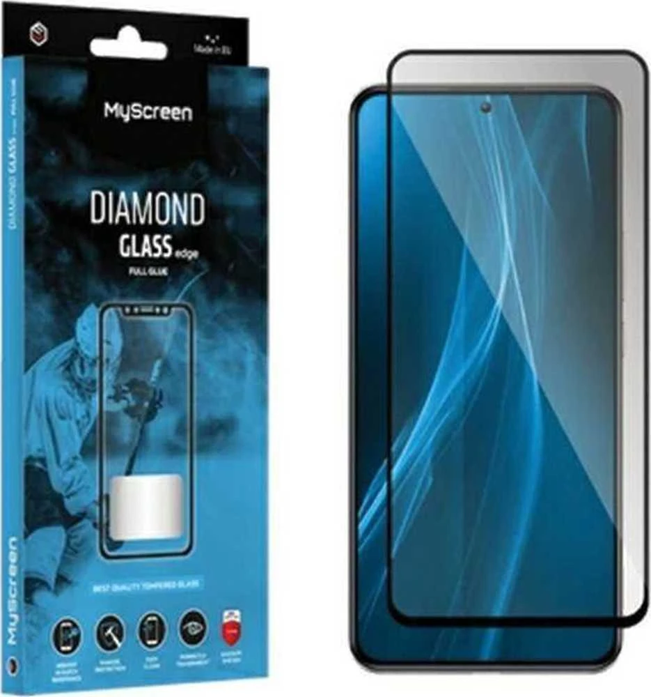 Apsauginis stiklas telefonui Samsung Galaxy A25 5G MyScreen Diamond Glass Edge Full Glue juodos spalvos krašteliu