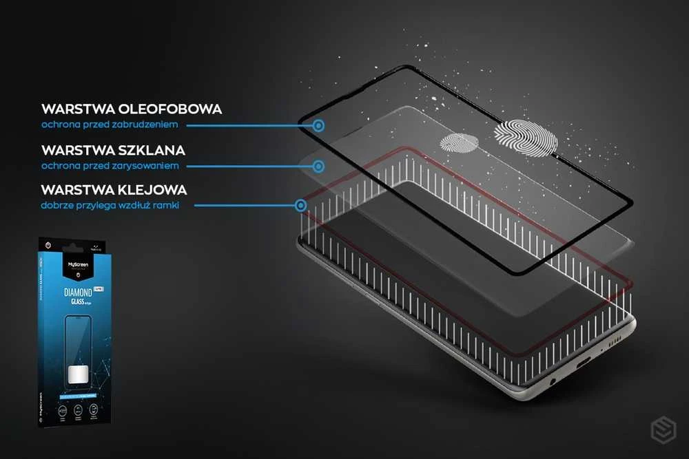 „MyScreen MS Diamond Glass Edge Lite FG“ Samsung Galaxy M35 juodas „Full Glue“