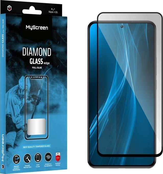 „MyScreen MS Diamond Glass Edge Lite FG“ Apple iPhone 16 Pro 6.3“ juodos spalvos „Full Glue“