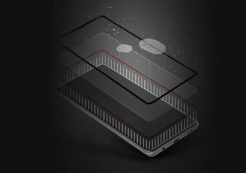 „MyScreen DIAMOND GLASS LITE“ kraštas | FULL GLUE Juodas „Realme C11/C12/C21“