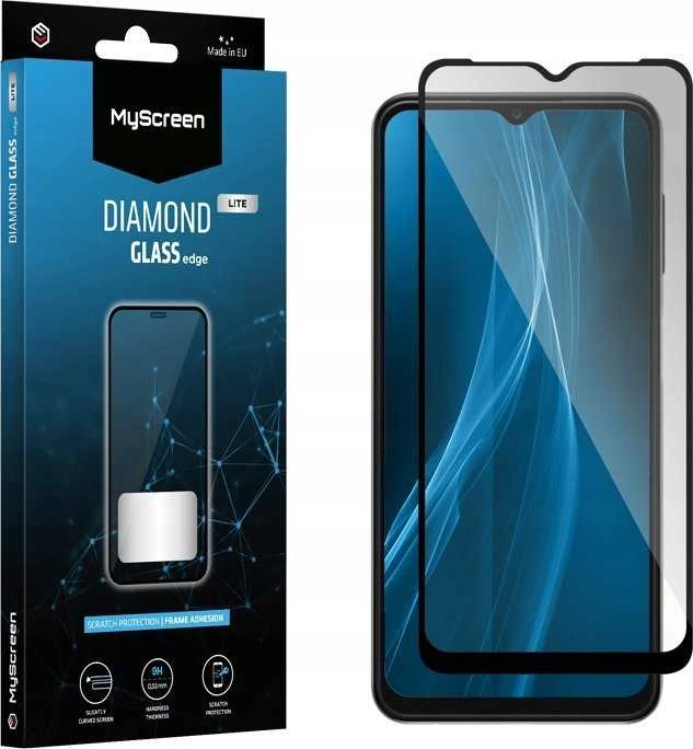 „MyScreen DIAMOND GLASS LITE“ kraštas | FULL GLUE Juodas „Realme C11/C12/C21“