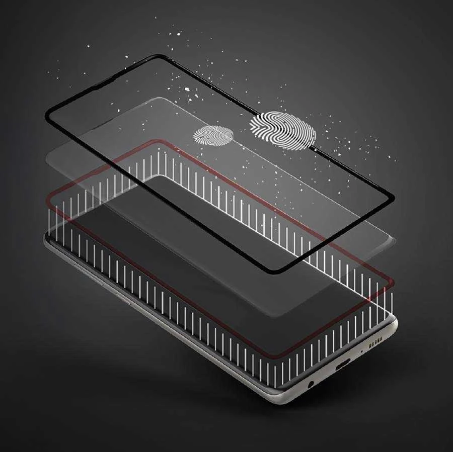 Apsauginis stiklas 5D REALME C31/C35 MyScreen DIAMOND GLASS LITE edge Full Glue juodas