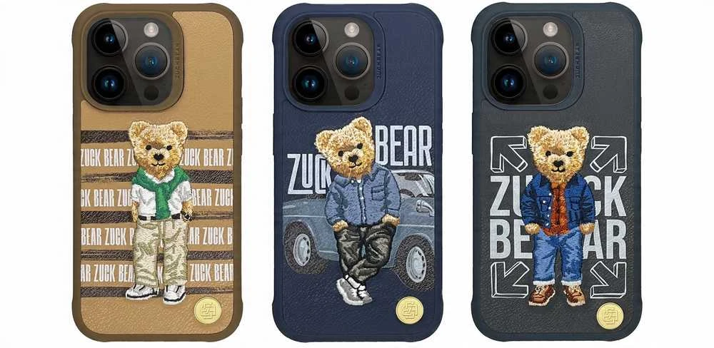 MyScreen ZUCK BEAR dėklas SAN FRANCISCO FORTUNE, skirtas IPHONE 15 Pro Max auksiniam meškinui