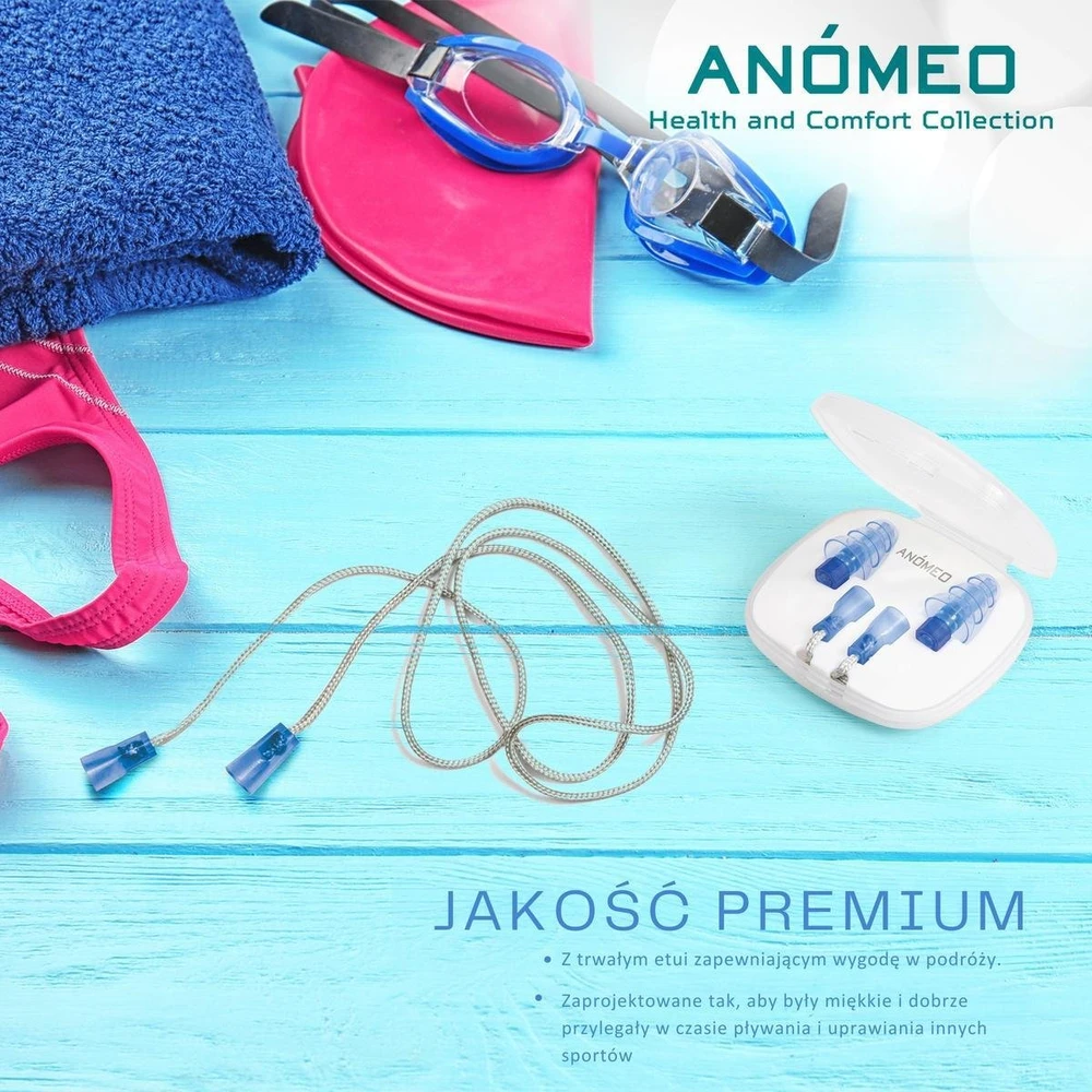 Ausų kištukai ANOMEO - plaukimas