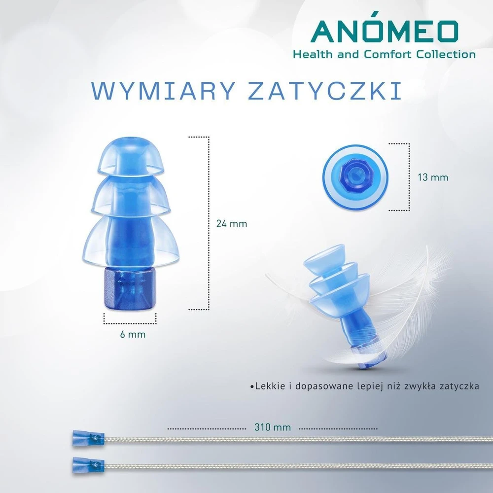 Ausų kištukai ANOMEO - plaukimas