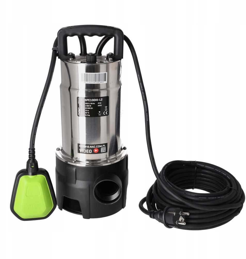 NAC POMPA WODY BRUD. 1000W SPE100HI-L2