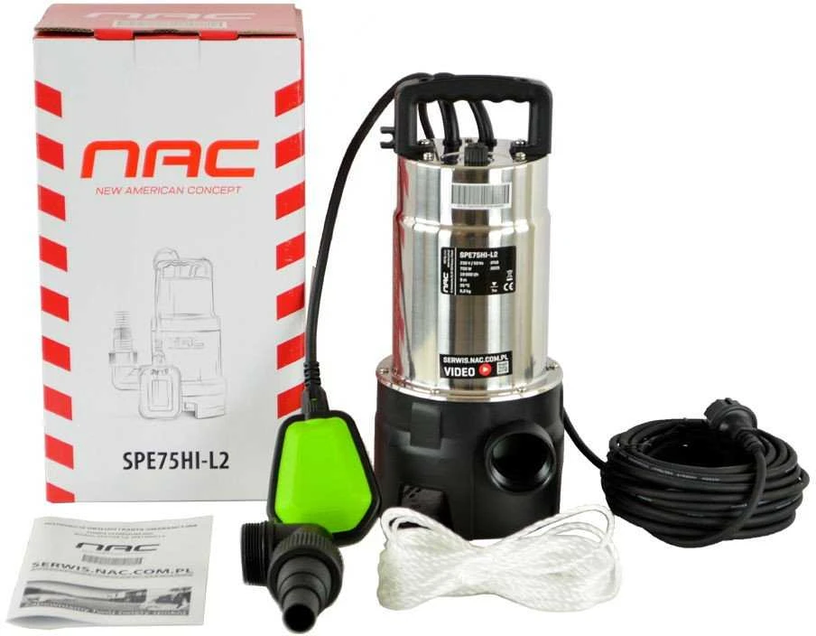 Drenažinis vandens siurblys Nac SPE75HI-L2; 750 W
