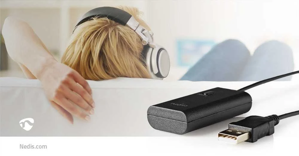 „Bluetooth“ siųstuvas Nedis BTTR050BK AUX/USB SBC 1 įrenginiui, juodas