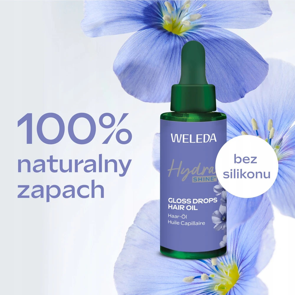 Weleda Hydra Shine plaukų aliejus, suteikiantis žvilgesio, 30 ml