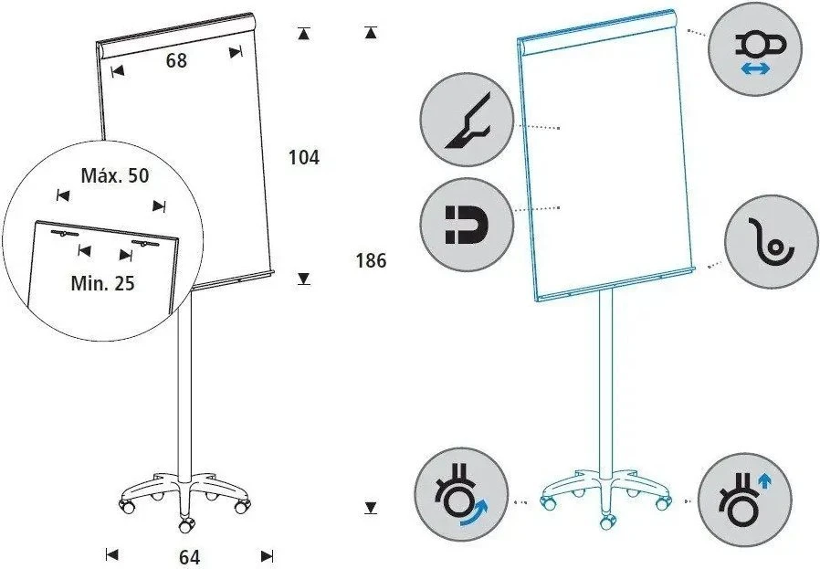 NAGA DRAGON Flipchart Rocada automobilių lenta
