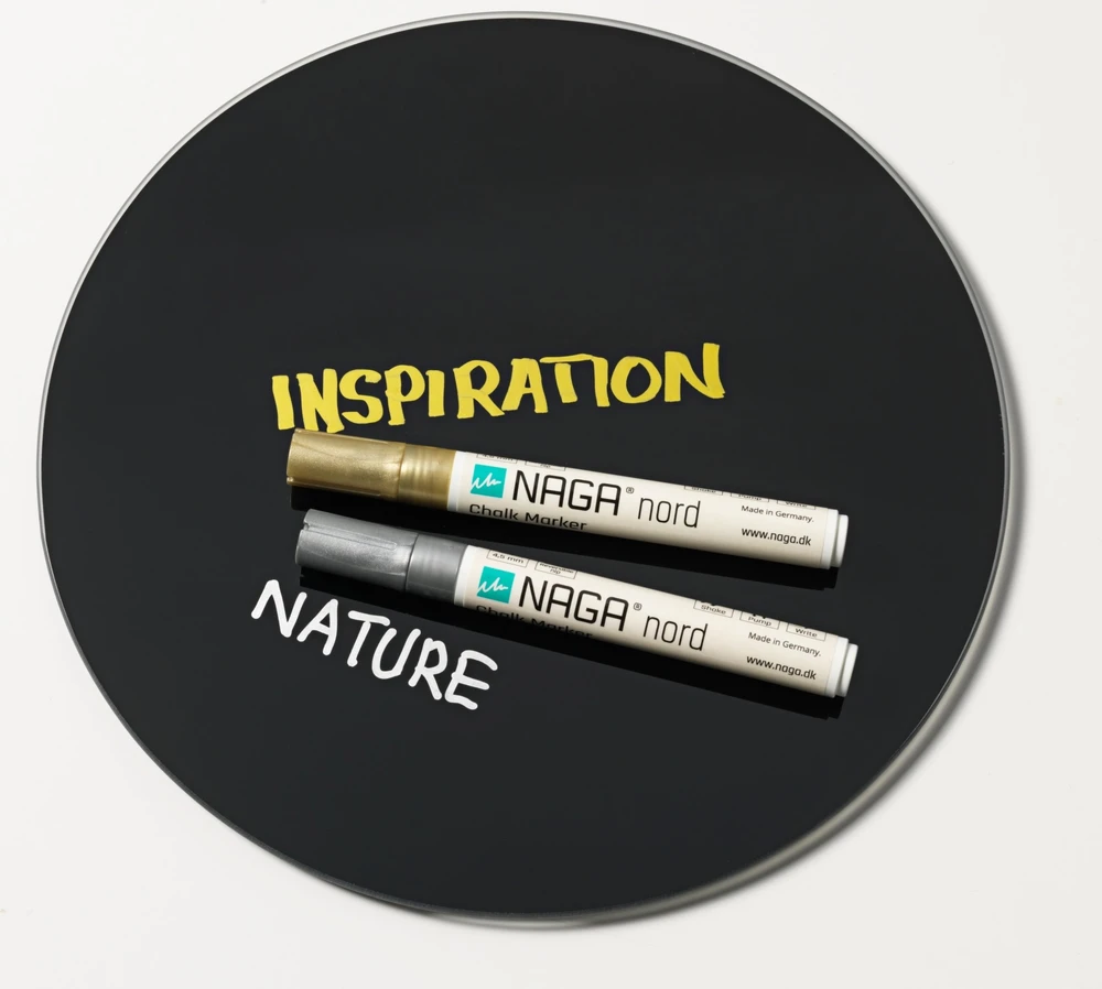 NAGA Kridtmarker naga, 4,5 mm, sølv, pakket a 2 stk