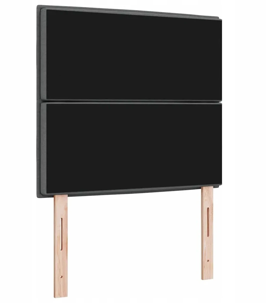 LED galvūgalis su LED juostelėmis Tamsiai pilka 100 cm audinys