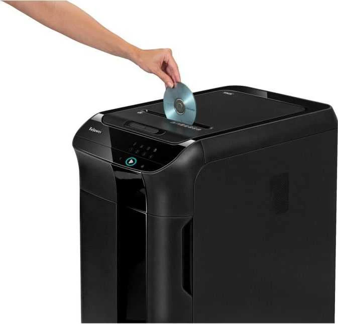 Fellowes Cross-Cut | AutoMax 550C | Juodas | Popieriaus smulkinimas | Kompaktinių diskų smulkinimas | Kreditinių kortelių smulkinimas
