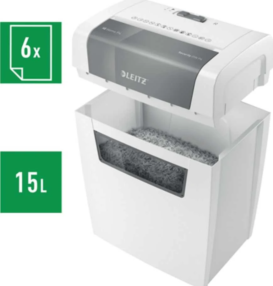 Leitz IQ Home P4 popieriaus smulkintuvas su 15L talpa