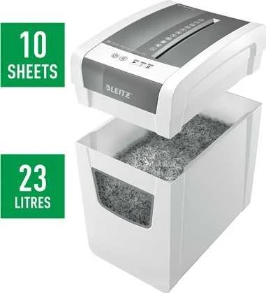 Dokumentų naikiklis LEITZ IQ Slim Home Office, P4, 23L, 4x28mm, 10 lapų