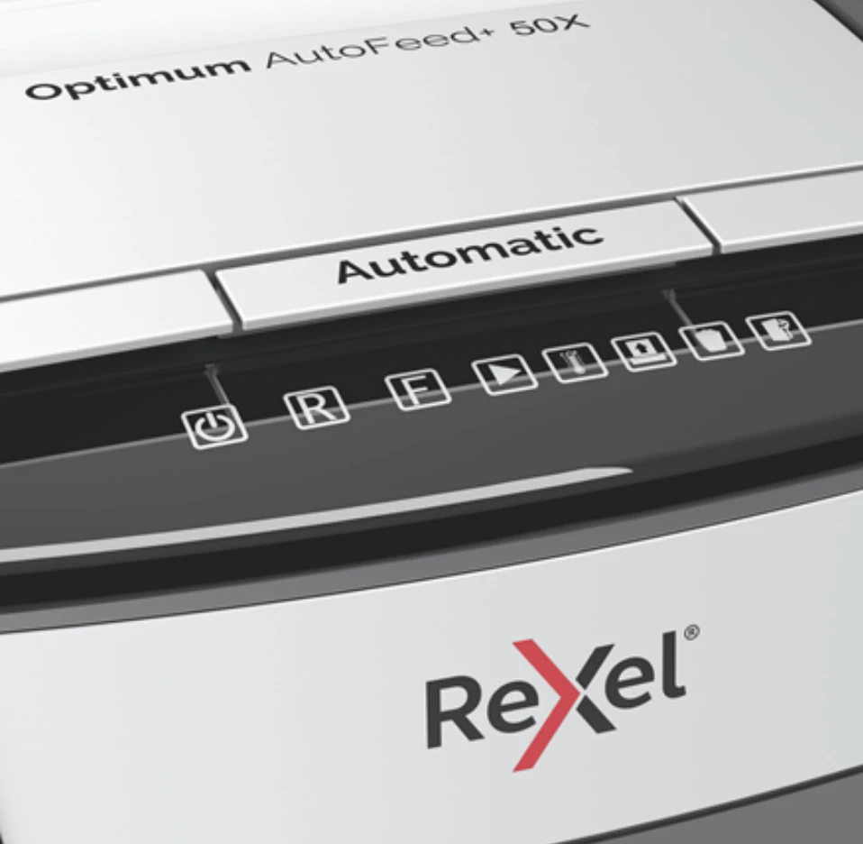Automatinis dokumentų naikiklis Rexel Optimum Autofeed 50X, 4x28mm, P4, 20l