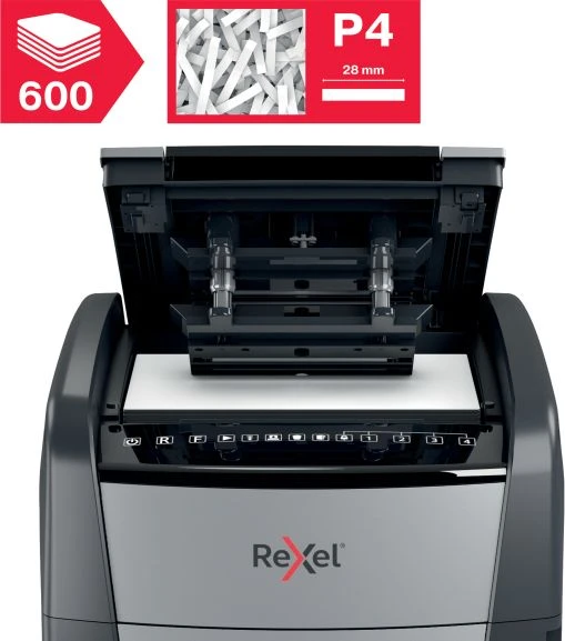 Automatinis dokumentų naikiklis Rexel Optimum Autofeed 600X, 4x36mm, P4, 110l
