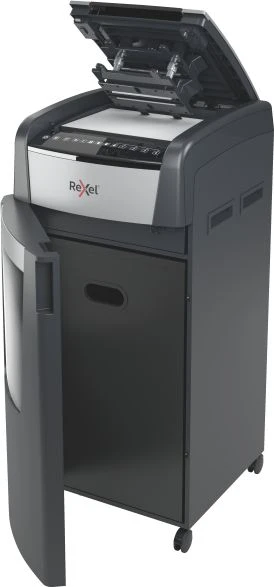 Rexel AutoFeed+ 600M Dokumentų naikiklis Micro cut shredding 2x15mm P-5 110L, 55 dB, Pilka/Juoda