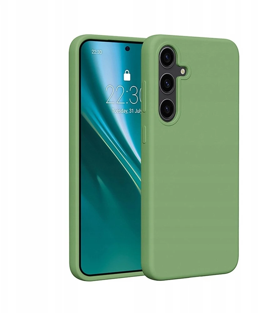 Etteri silikoninis dėklas Samsung Galaxy S25 Ultra, šviesiai žalias