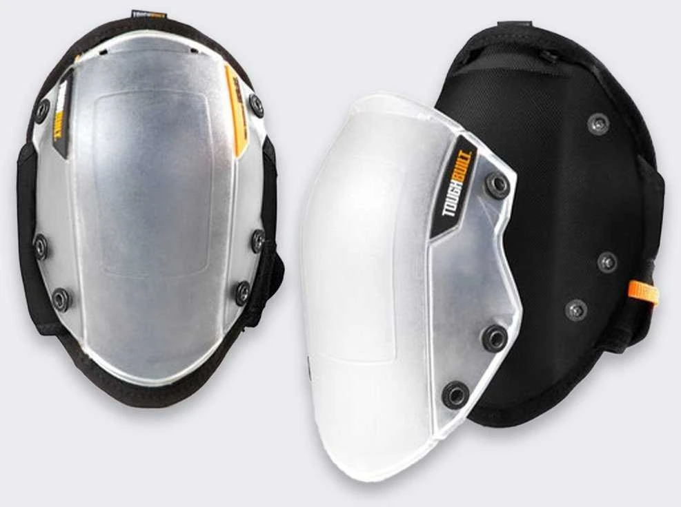 Toughbuilt kelių apsaugos su skaidriu apsauginiu kiautu